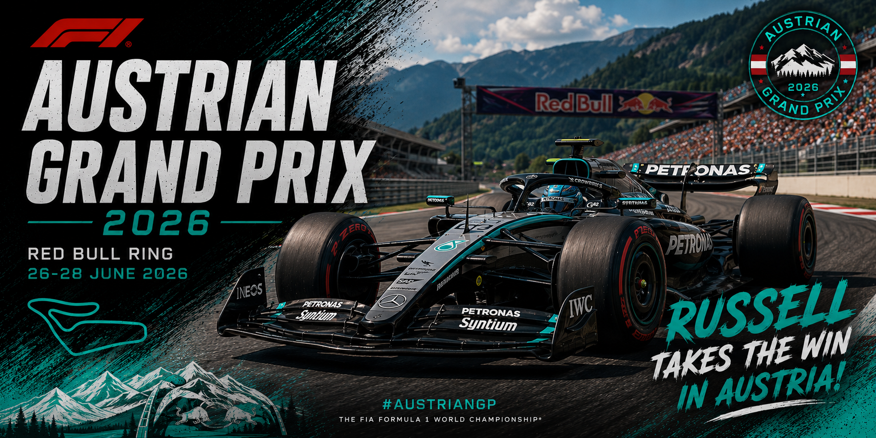 Grand Prix van Oostenrijk 2026: Russell slaat terug op de Red Bull Ring