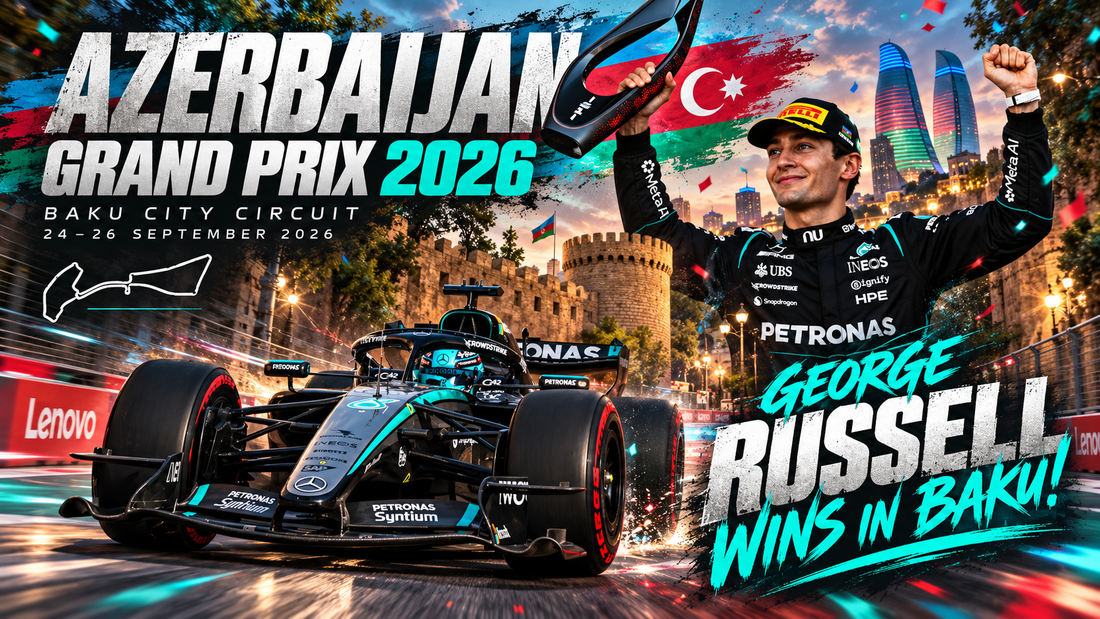 Grand Prix van Azerbeidzjan 2026: Russell houdt Verstappen nipt achter zich in chaotisch Baku