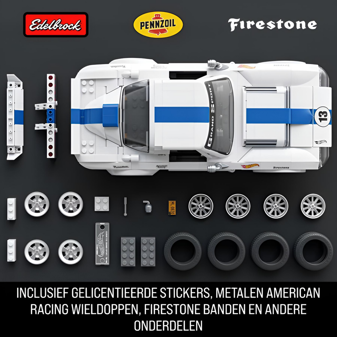 Chevrolet Corvette Grand Sport | Mattel Brick Shop Hot Wheels Elite Series™ - secundaire afbeelding 5