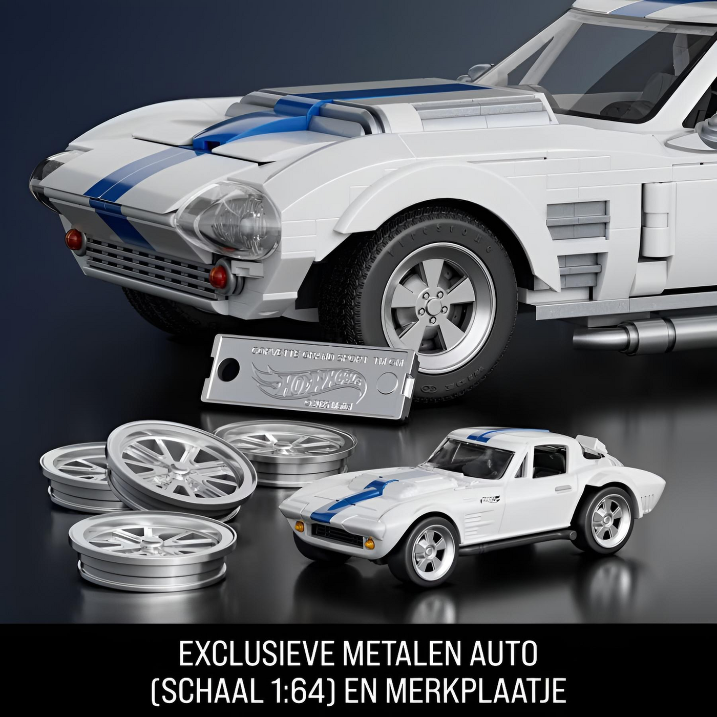 Chevrolet Corvette Grand Sport | Mattel Brick Shop Hot Wheels Elite Series™ - secundaire afbeelding 4