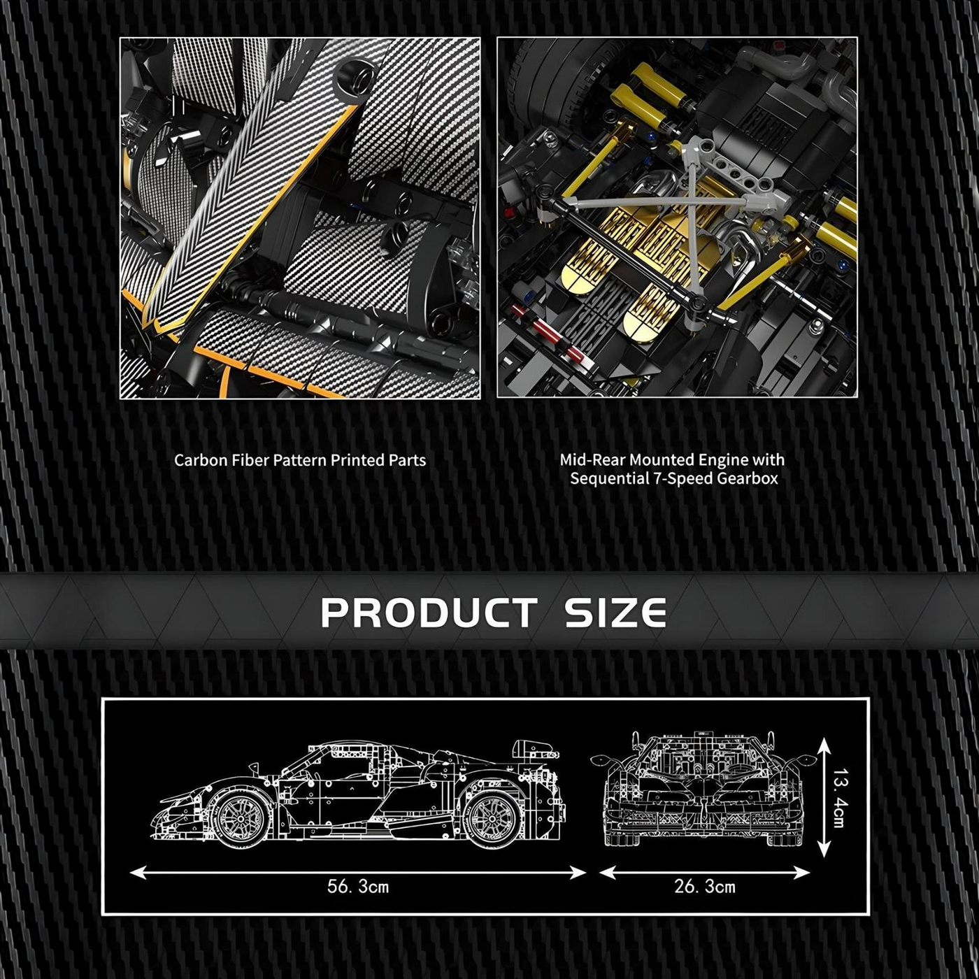 Pagani Huayra BC | Mould King 13182 - secundaire afbeelding 8